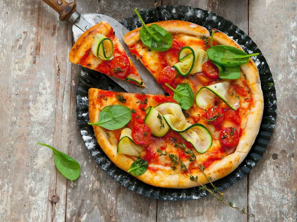 Cena ligera y saludable: pizza vegetal