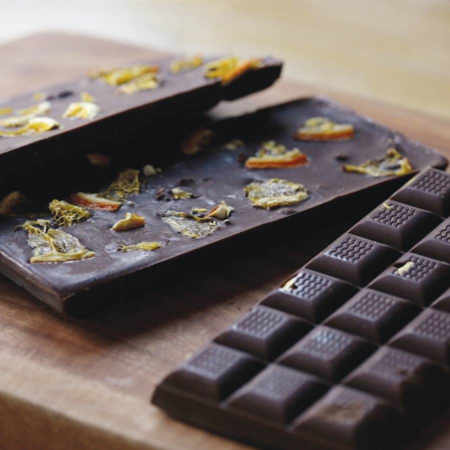 Superchocolate raw a la naranja