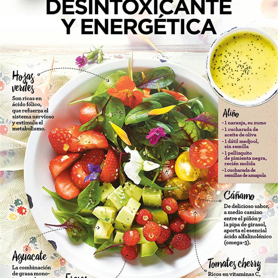 Ensalada de primavera, desintoxicante y energética