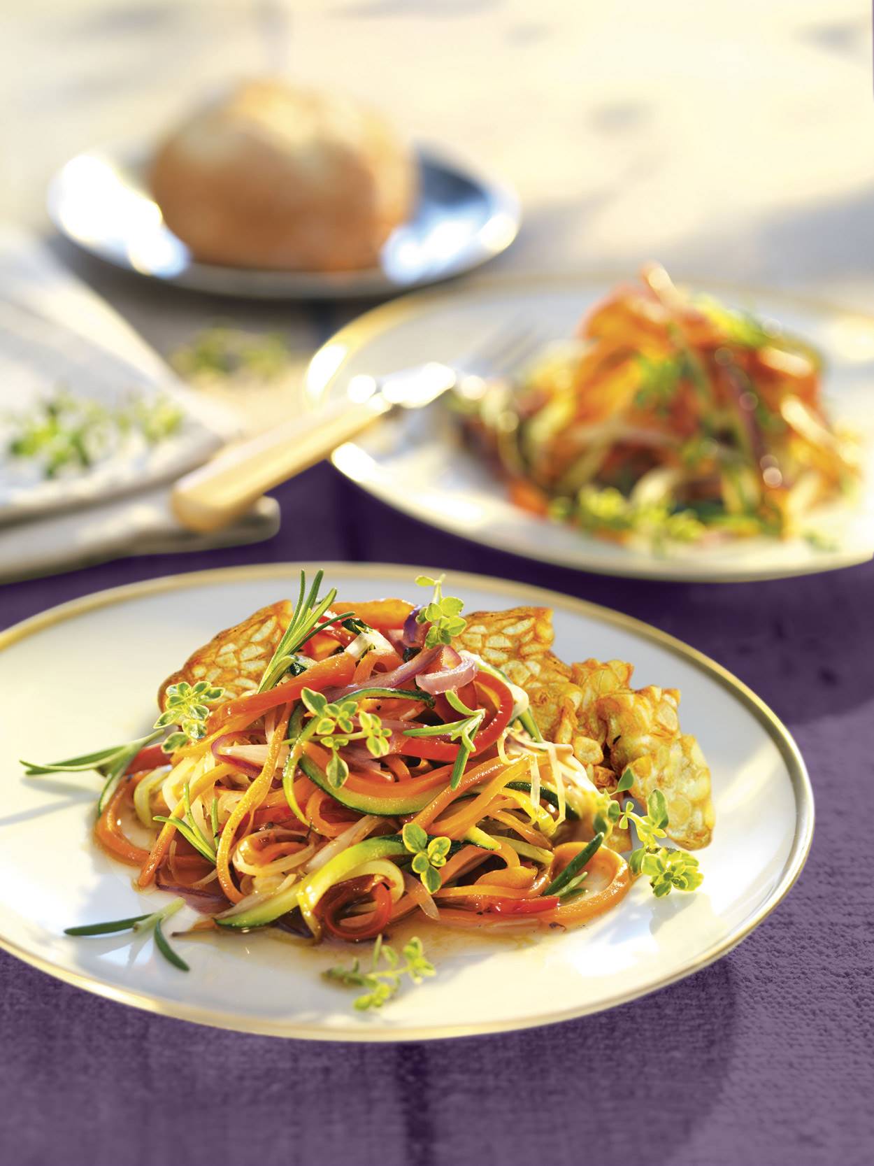 1. Marinado con verduras y tempeh