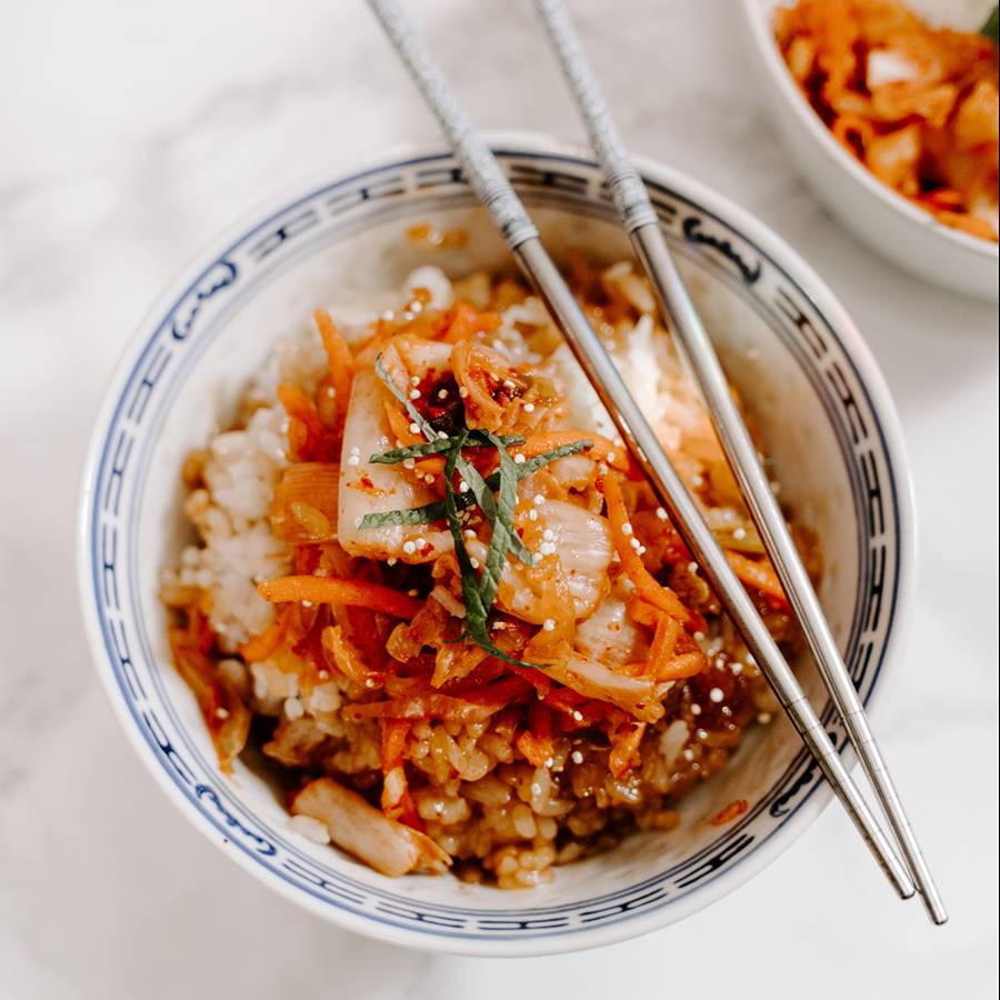 arroz kimchi