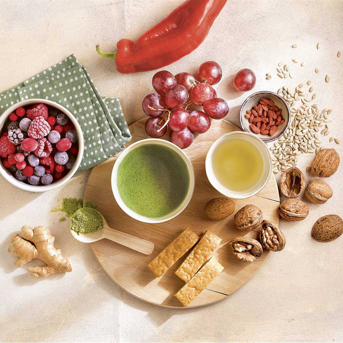 Alimentos de la dieta antienvejecimiento