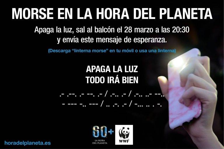morse en la hora del planeta