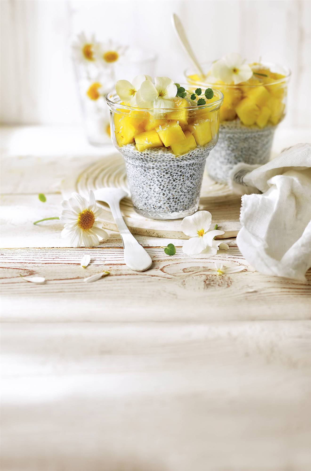 Chía pudding de piña colada