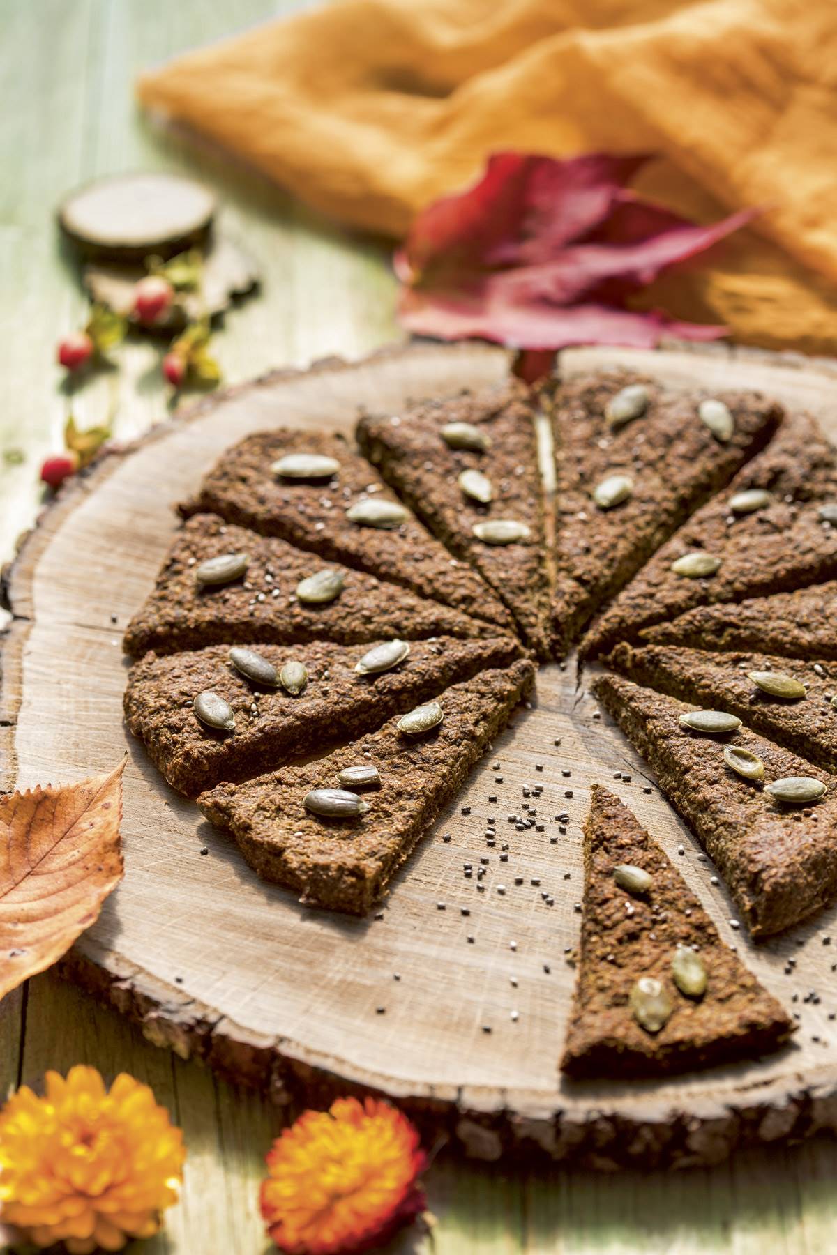 crackers de semillas de chia