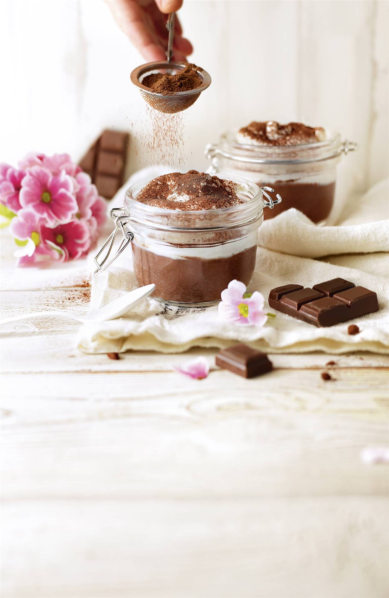 Mousse de coco y chocolate