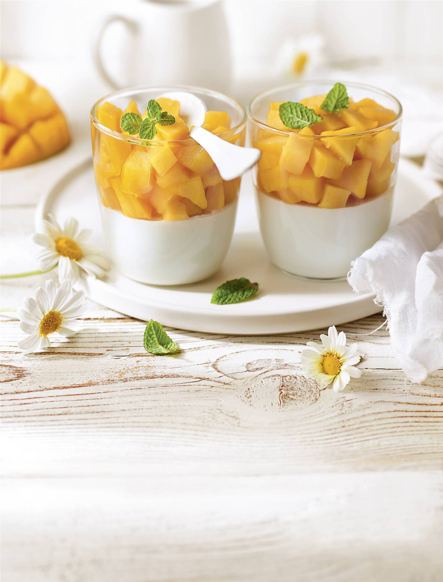 Panna cota de arroz y mango