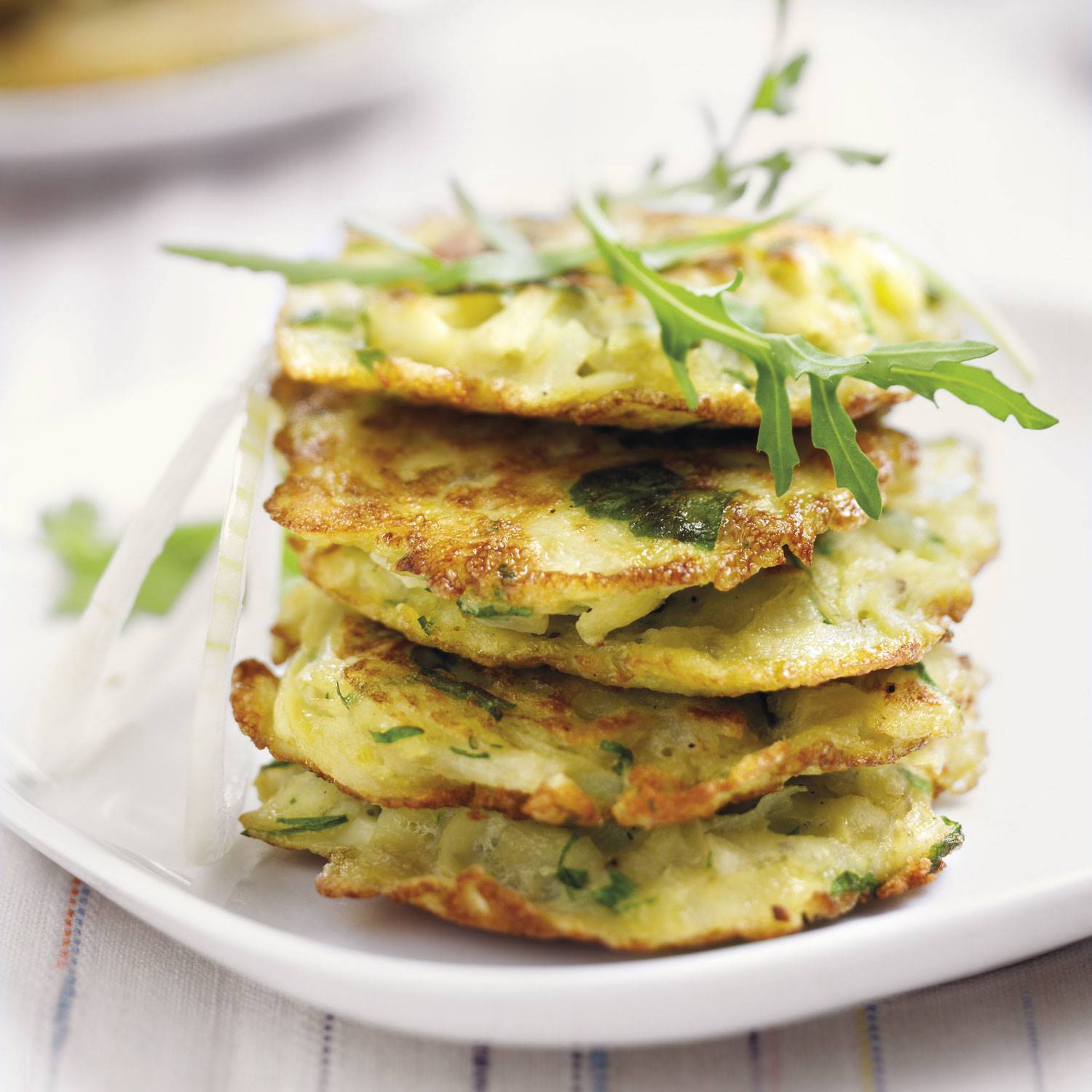 Rostis de patata y rúcula