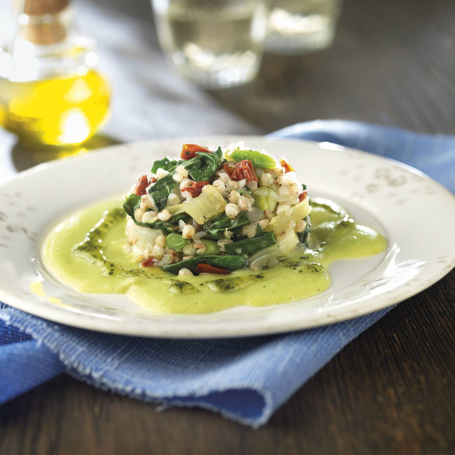 Salteado de trigo sarraceno con verduras