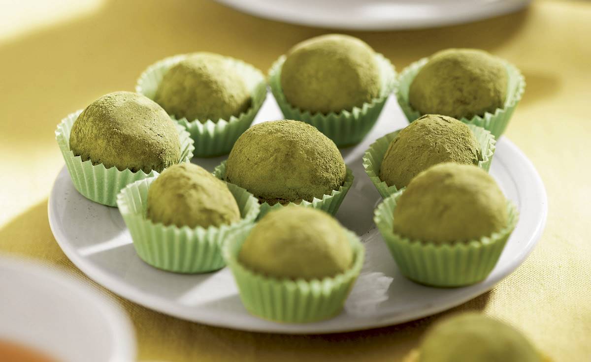 Receta de trufas de té matcha