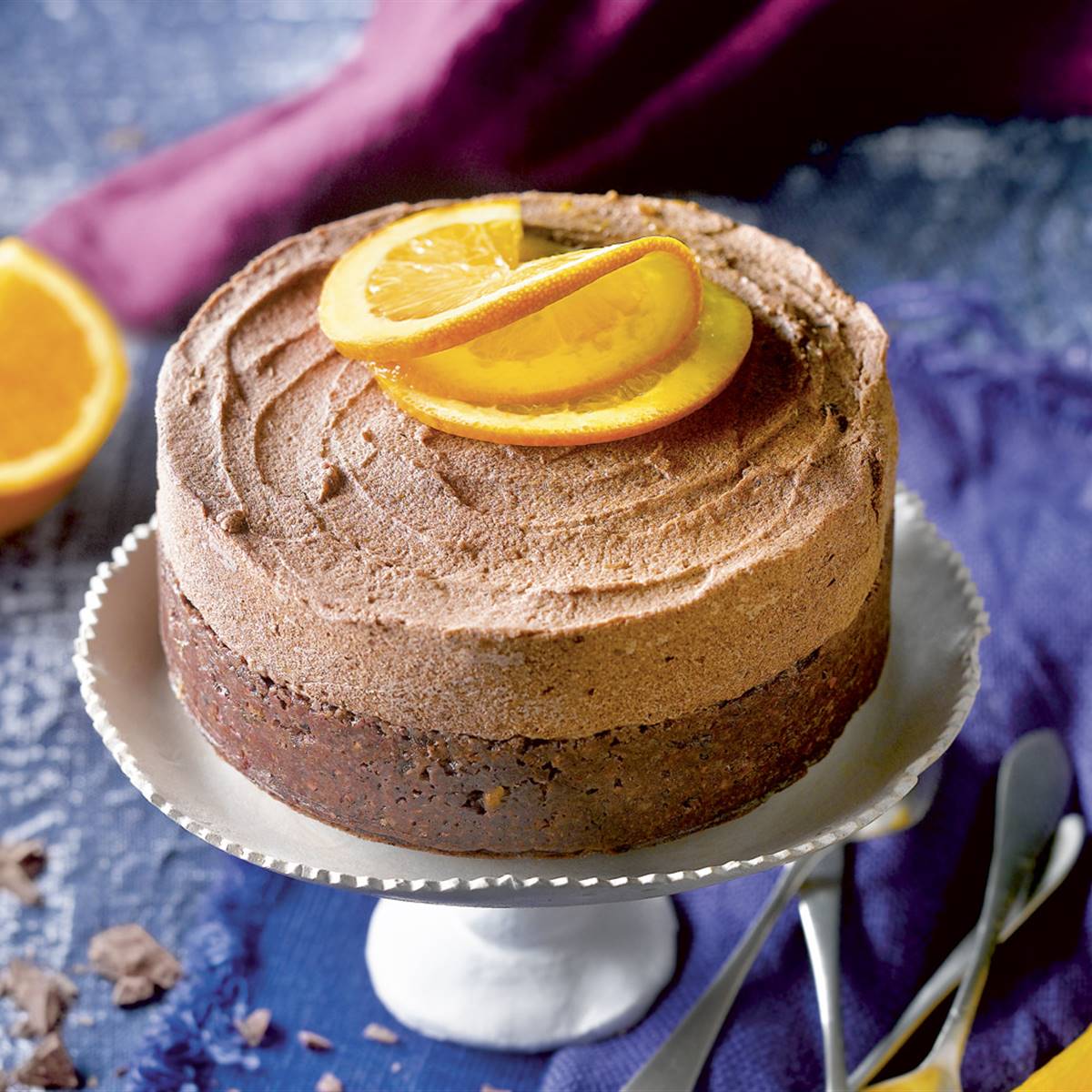 tarta de chocolate y naranja