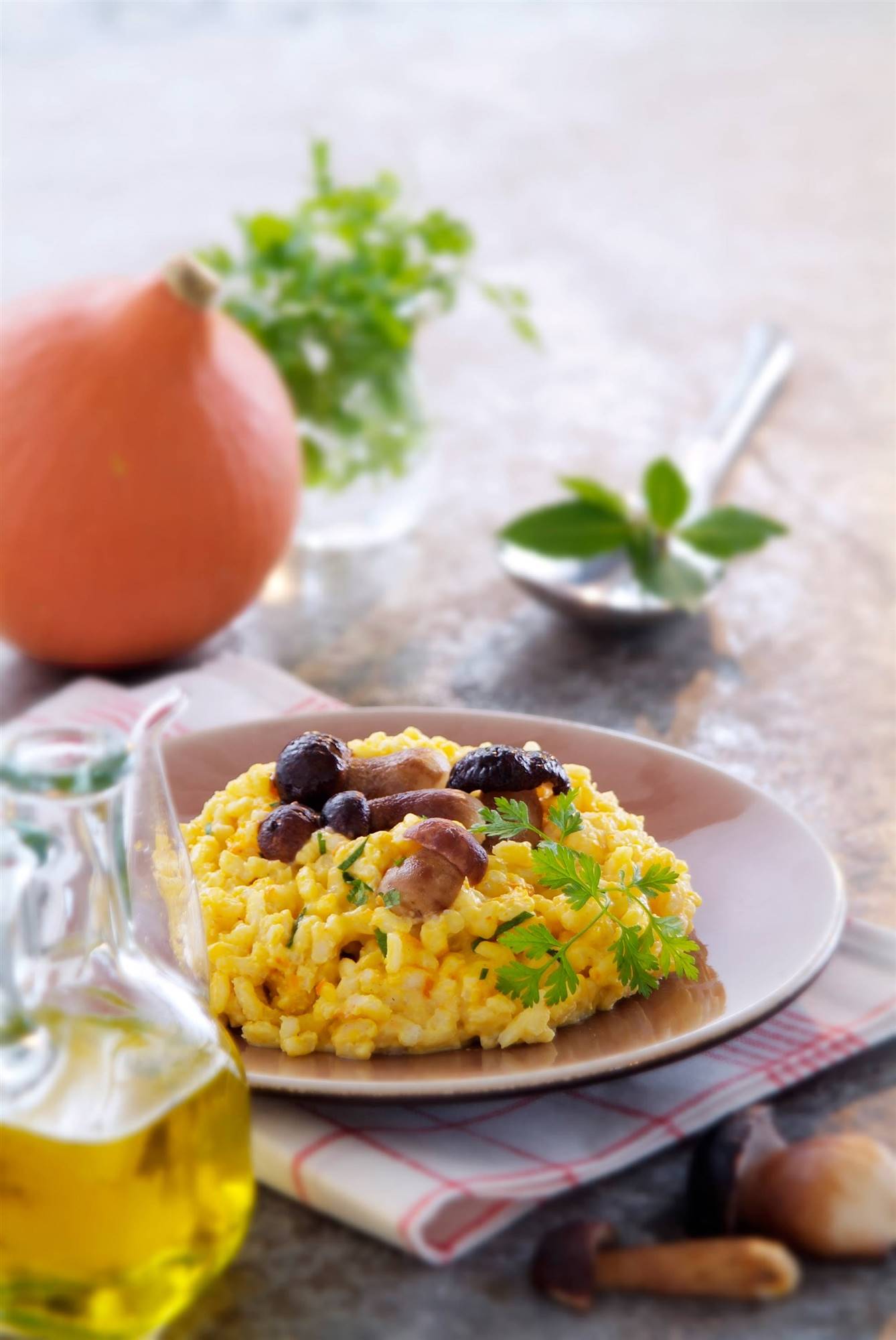 Risotto de calabaza y setas