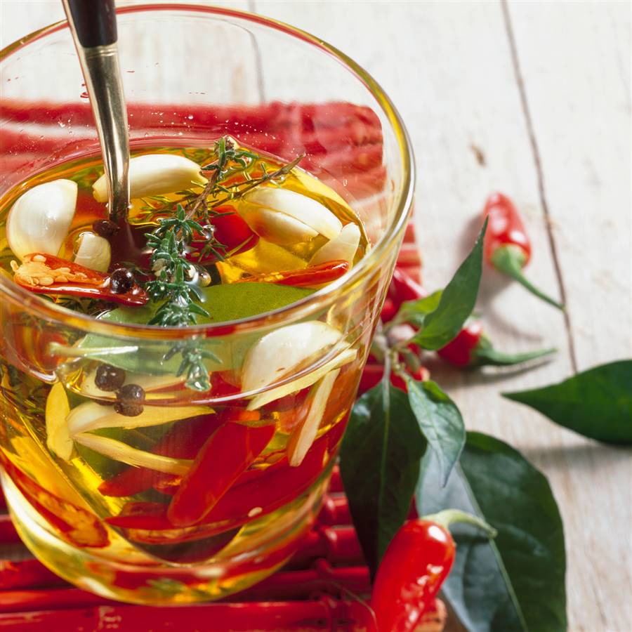 Aceite picante para pizza
