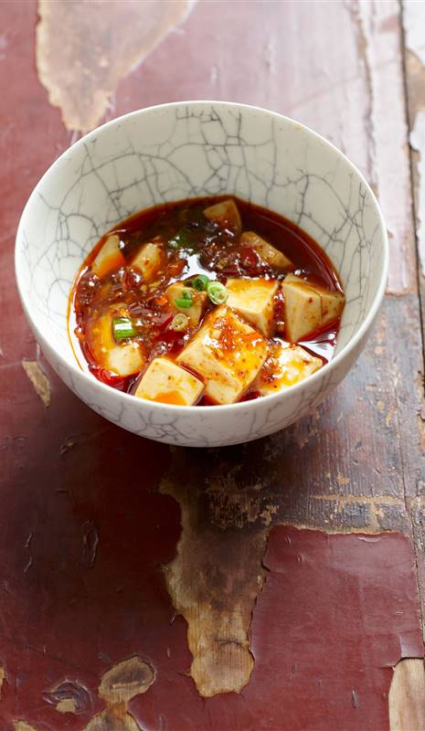 Receta de mapo doufu con tofu y chile