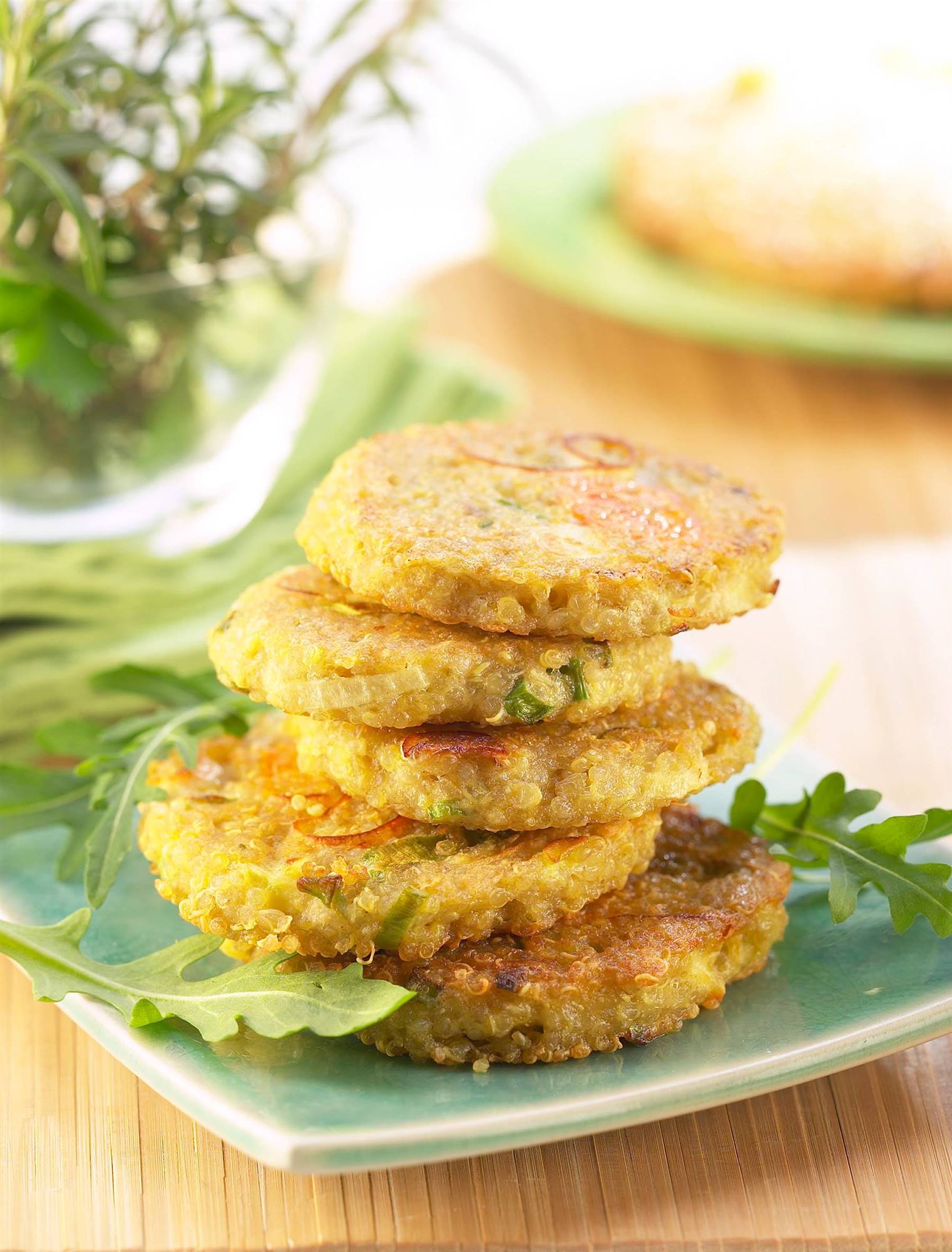 Hamburguesas de quinoa y puerro