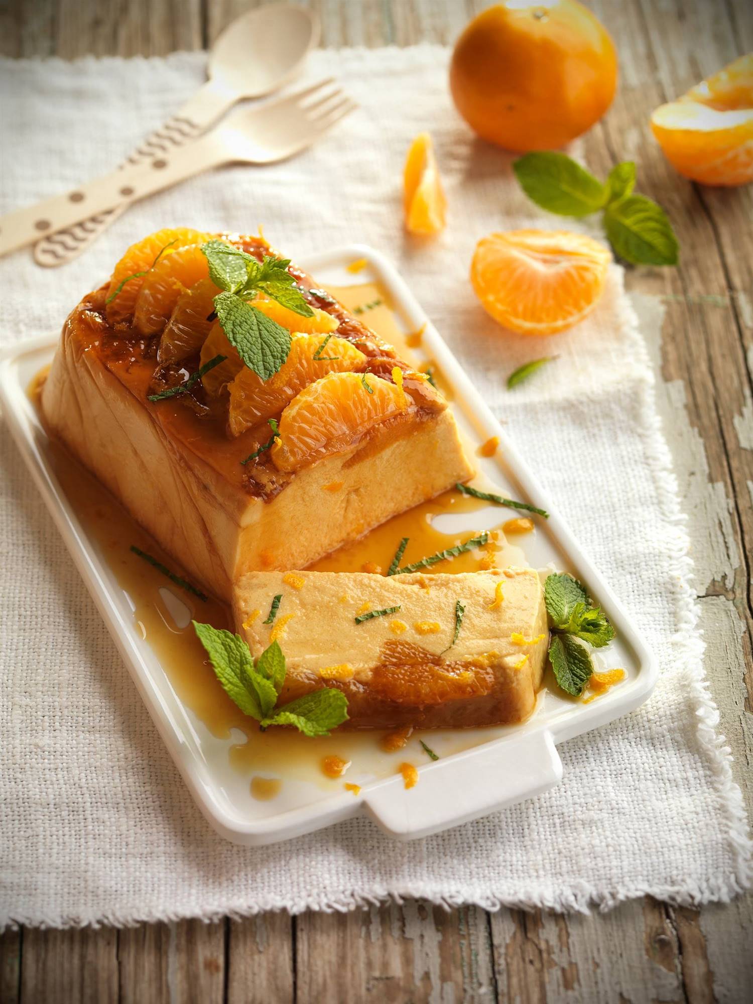 Flan de mandarina