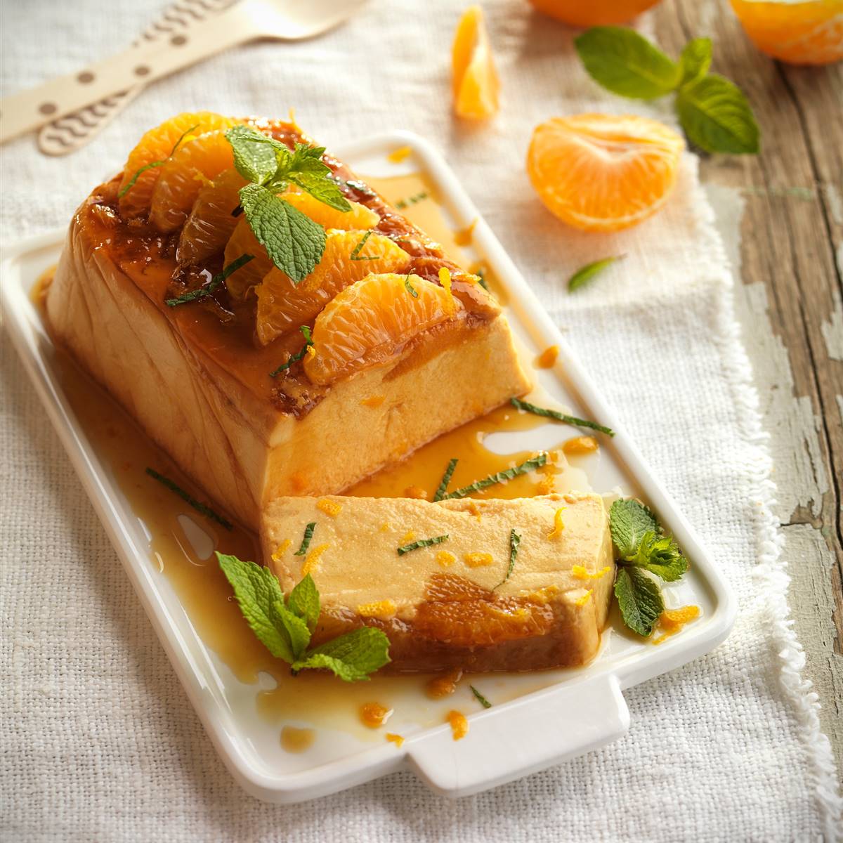 Flan de mandarina