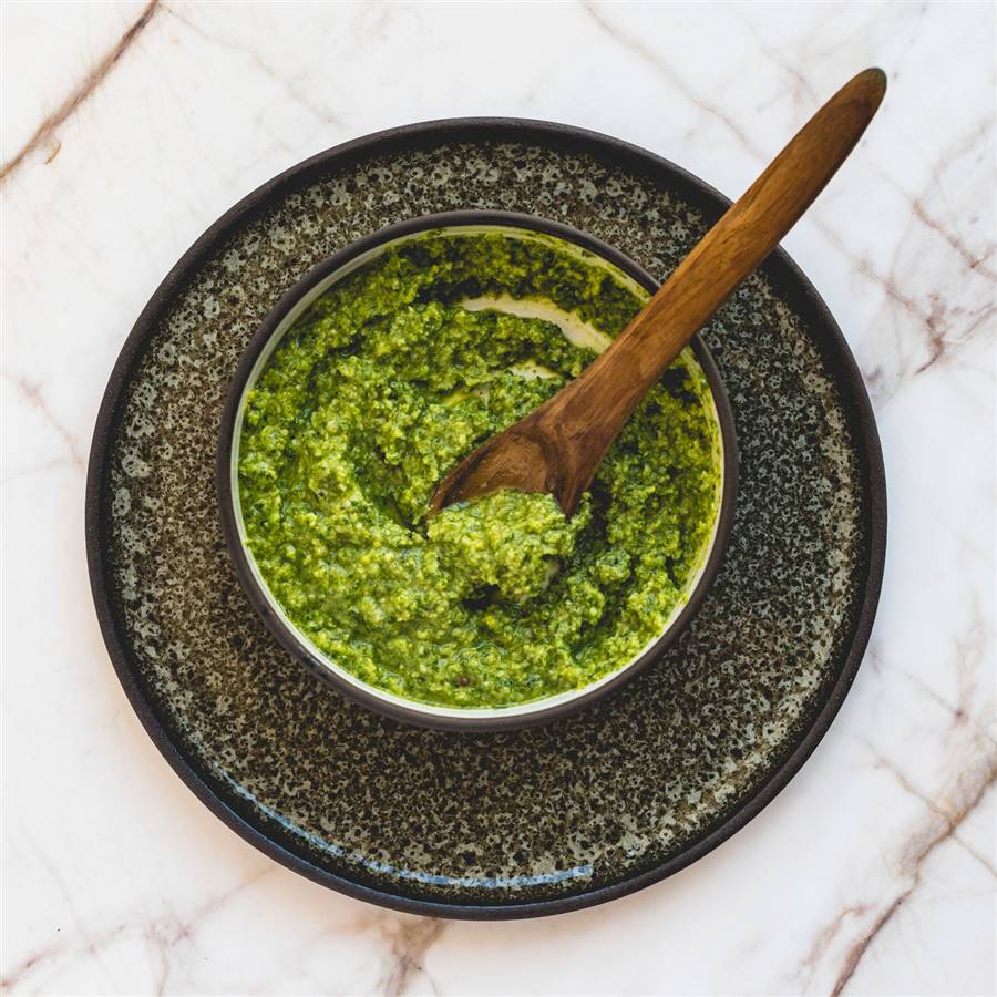 Receta de pesto con cañamo