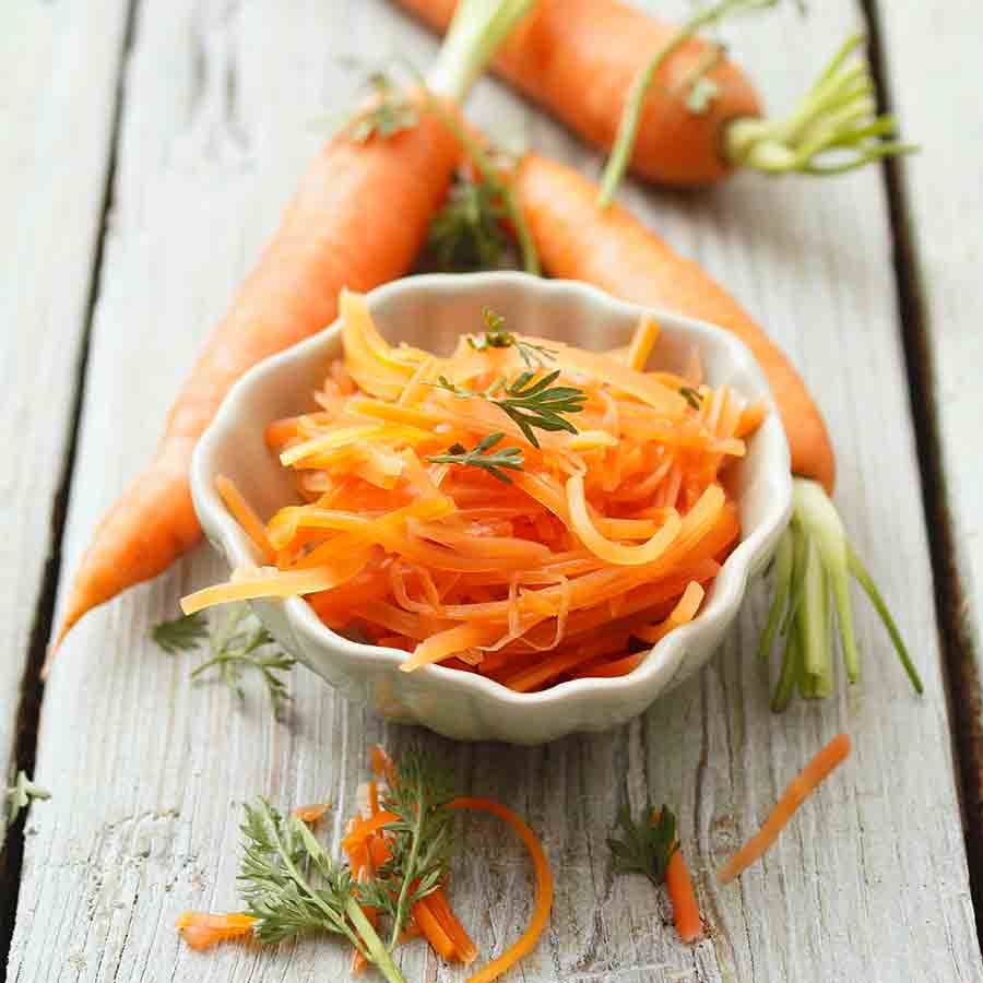 Cintas de zanahoria de garam masala