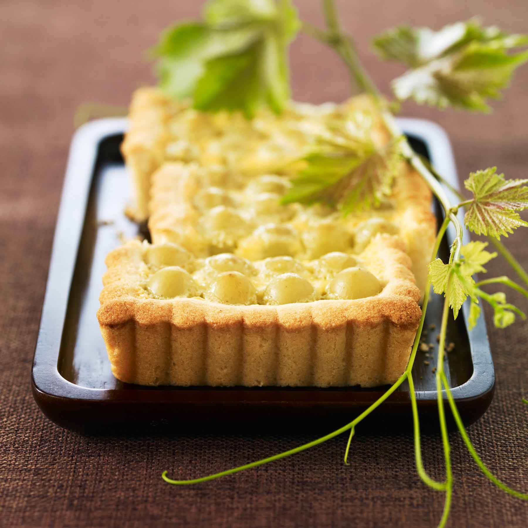 Tarta de uvas y ricotta