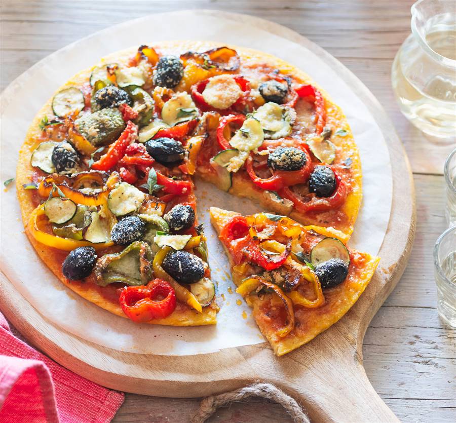 Receta de pizza sin gluten a domicilio