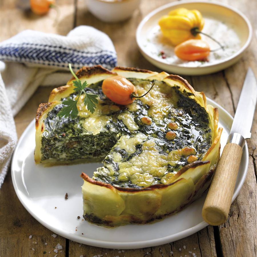 Quiche de espinacas sin gluten: receta fácil, ligera y muy sabrosa