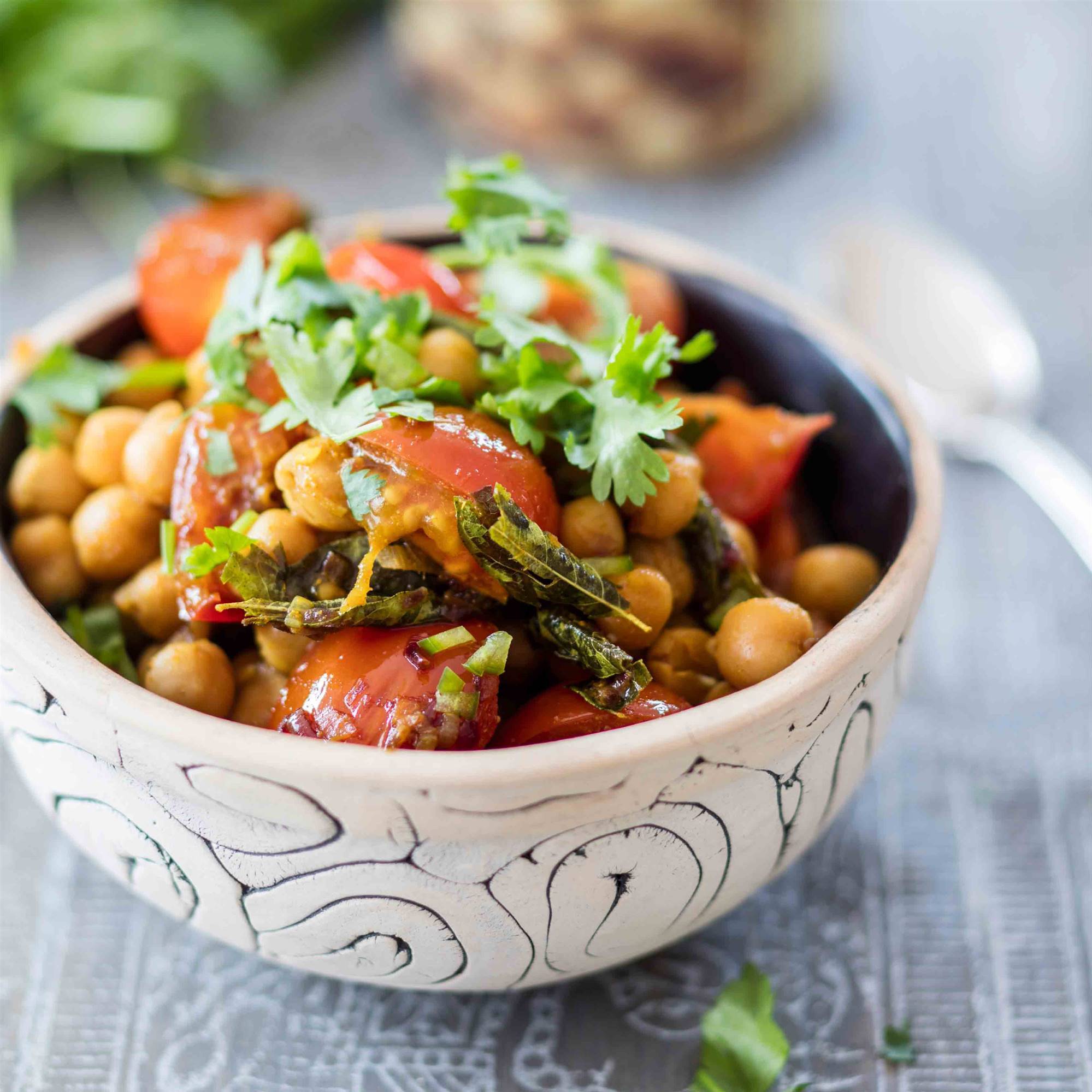 Curry rápido de garbanzos y alubias