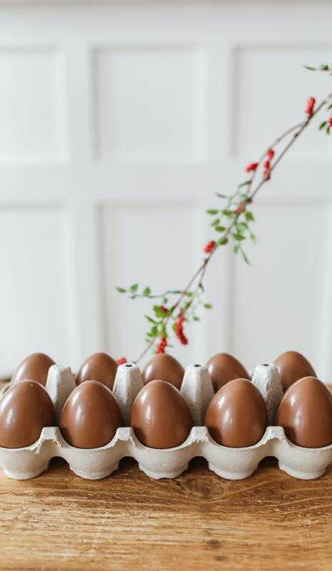Huevos de pascua de chocolates caseros perfectos