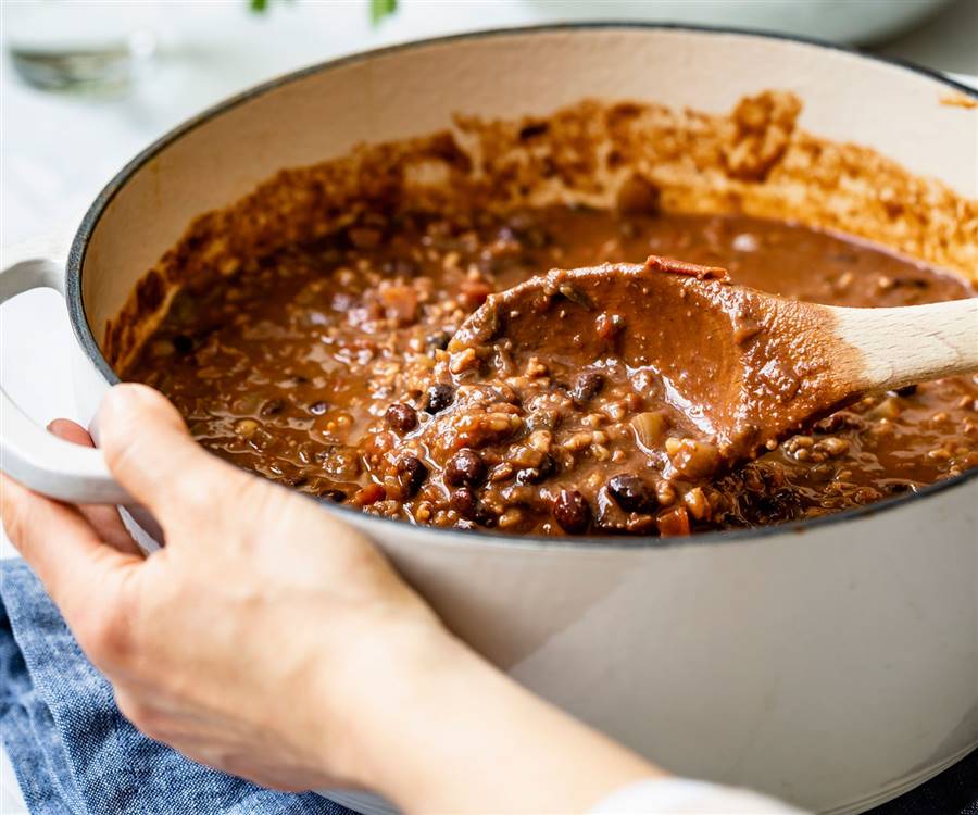 Chili de alubias para congelar