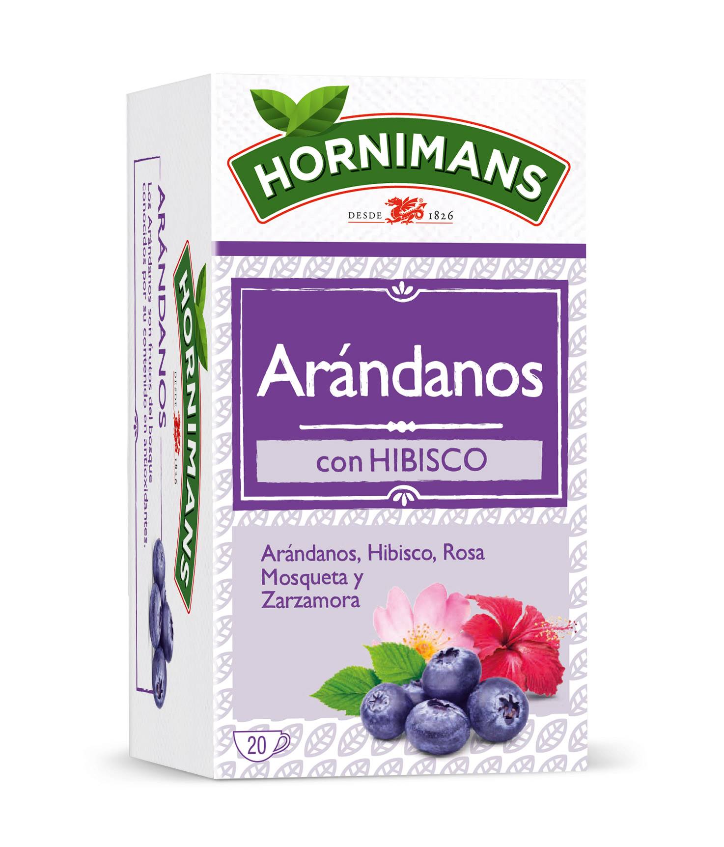 Arándanos con hibisco