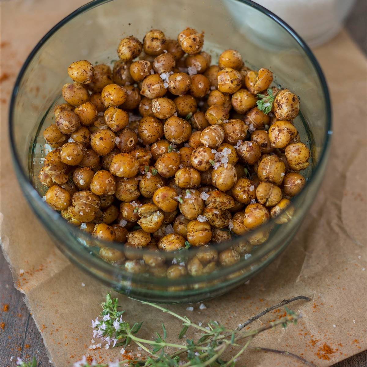 Meriendas garbanzos tostados