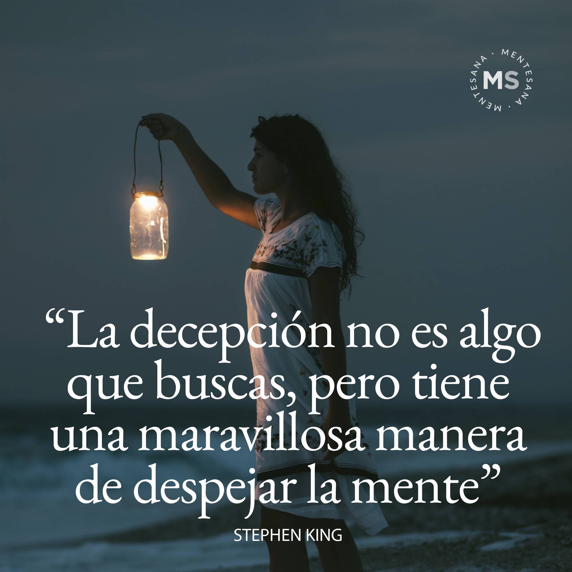 "La decepción no es algo que buscas, pero tiene una maravillosa manera de despejar la mente"