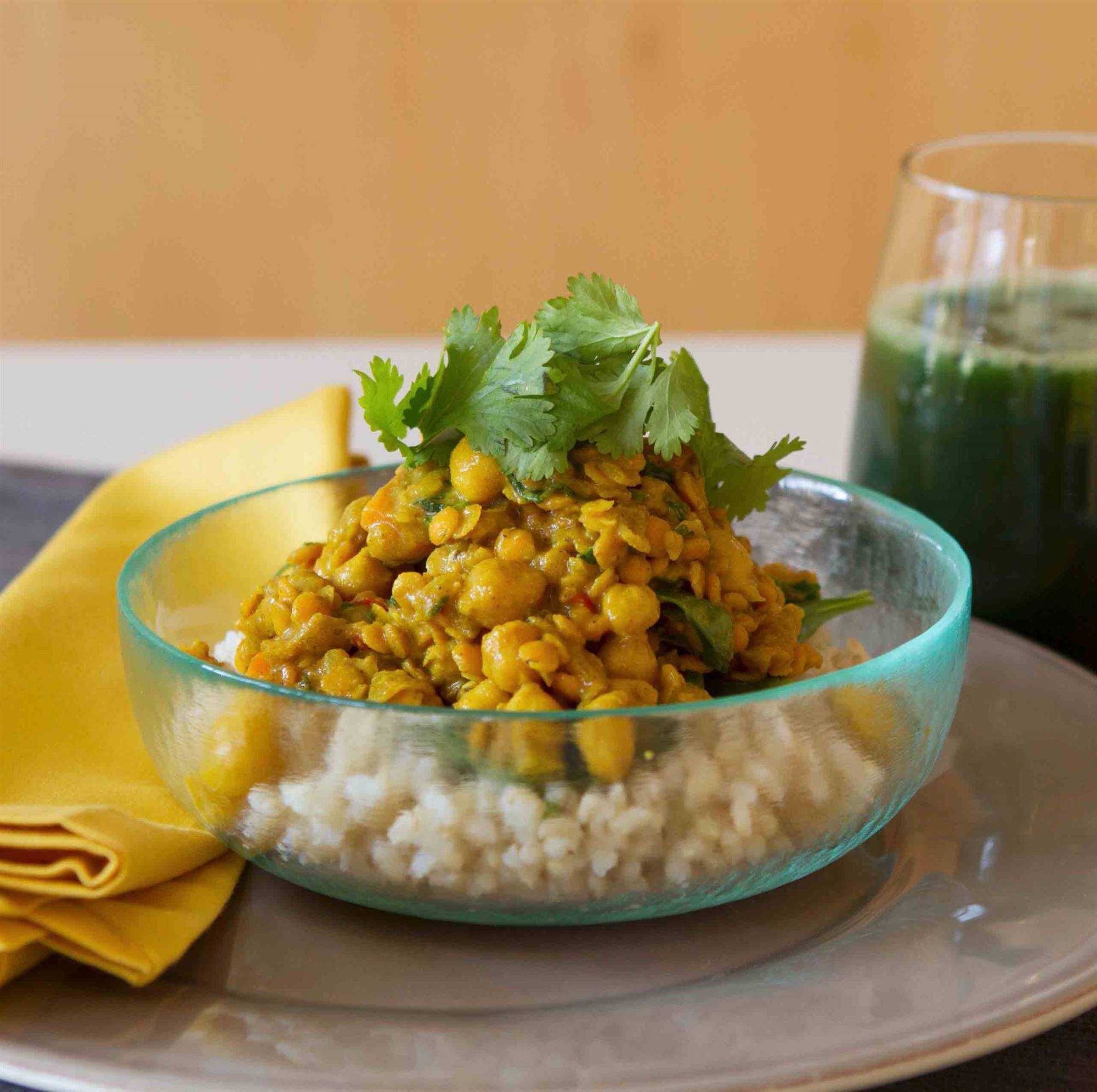 Ensalada de arroz con legumbres