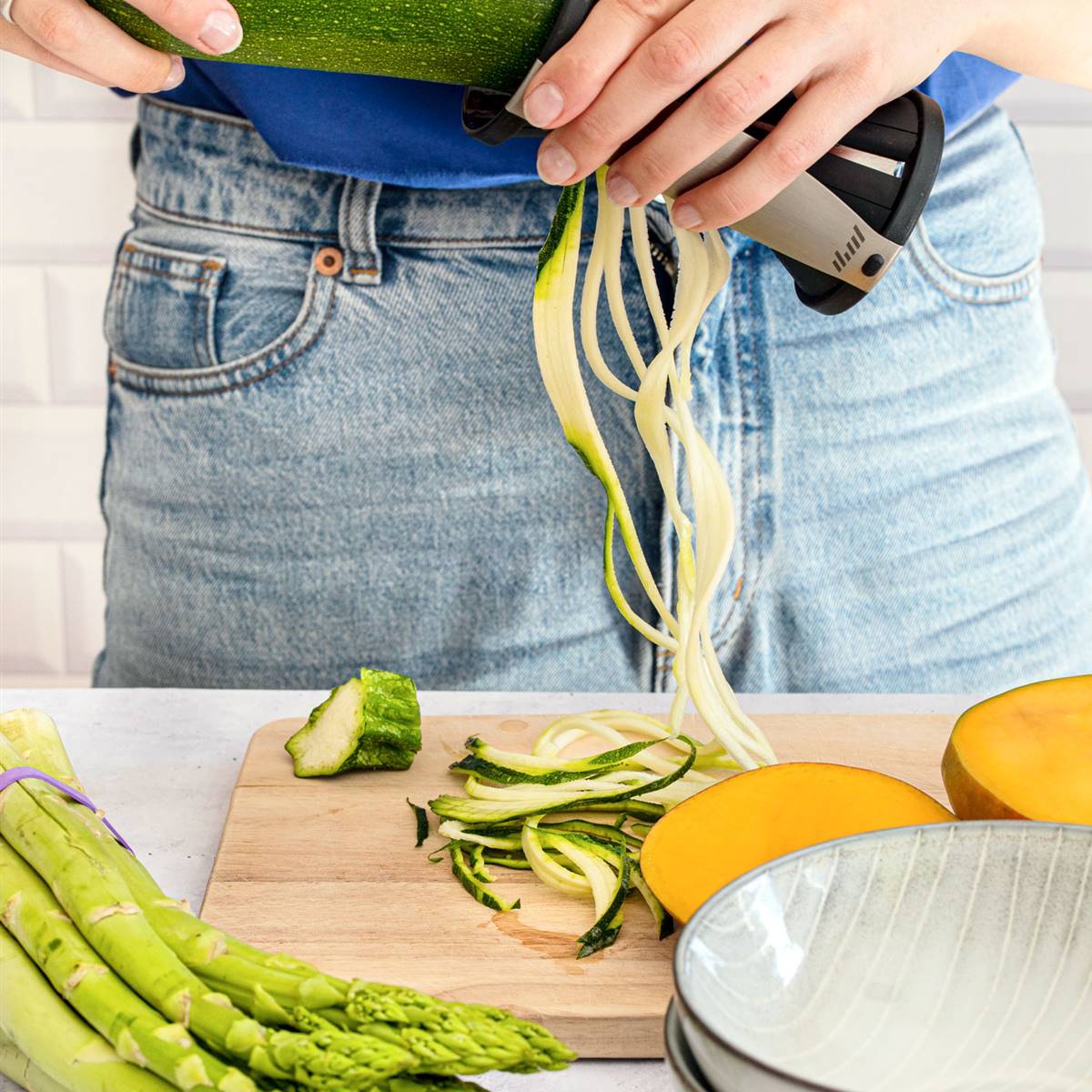 Espaguetis de verduras y otras pastas hechas con hortalizas