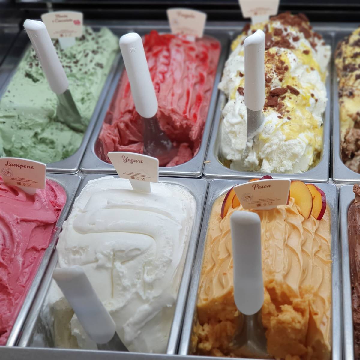 Helados en una heladería