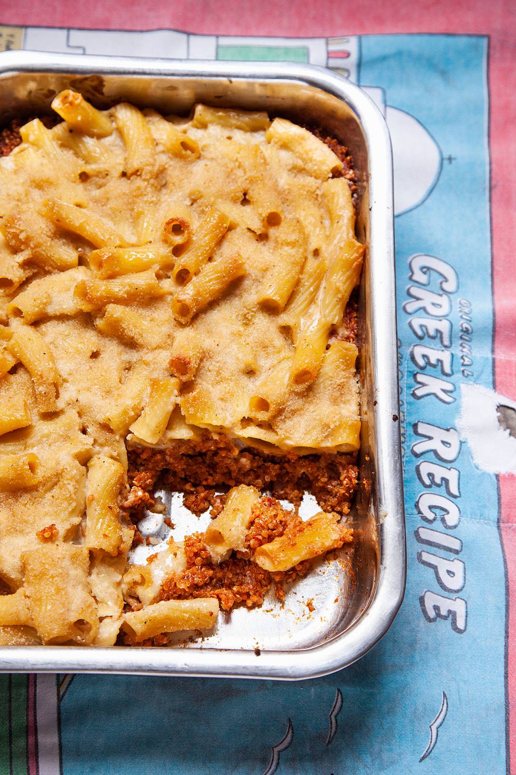 pastizio-vegano-con-quinoa. Pastitsio vegano (lasaña griega)