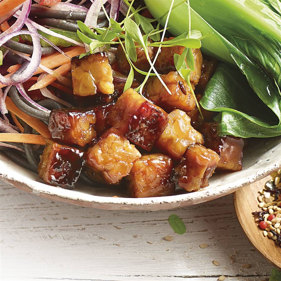 Tempeh teriyaki - elaboración para buddha bowl