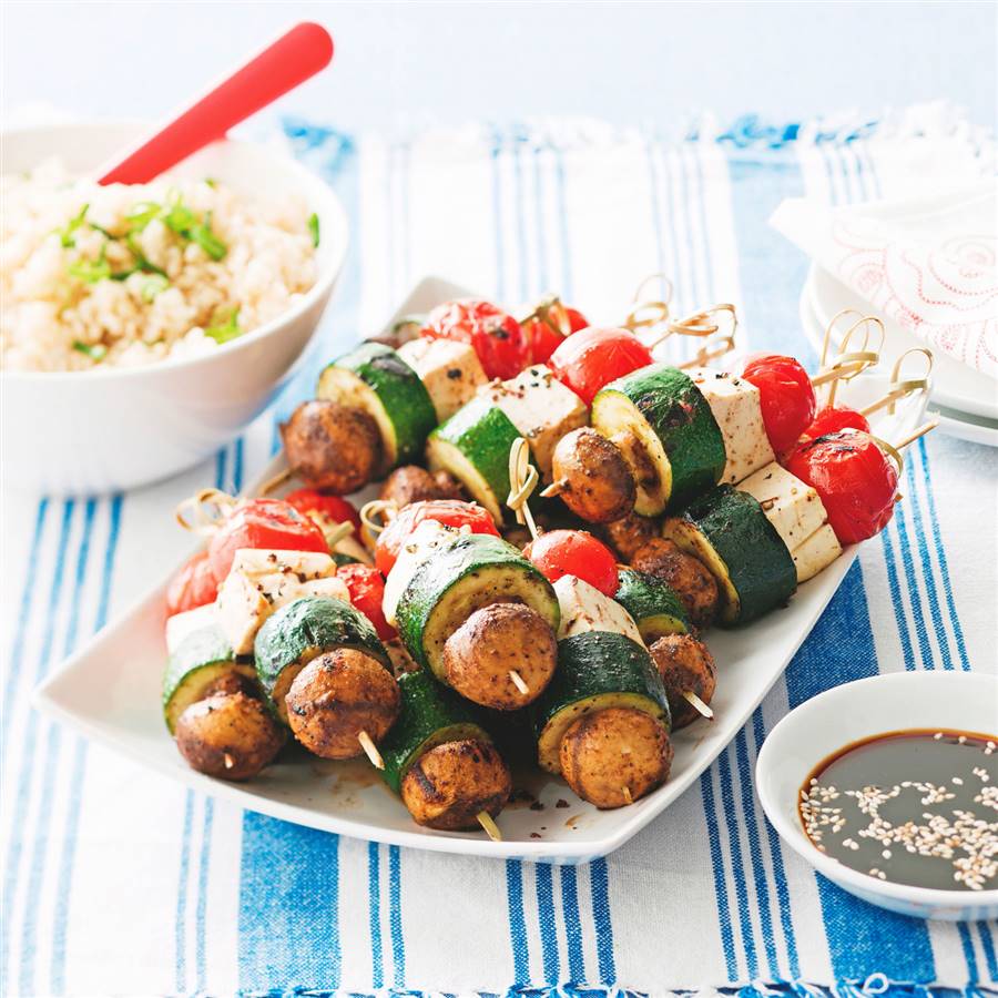 Receta fácil para niños: brochetas de tofu