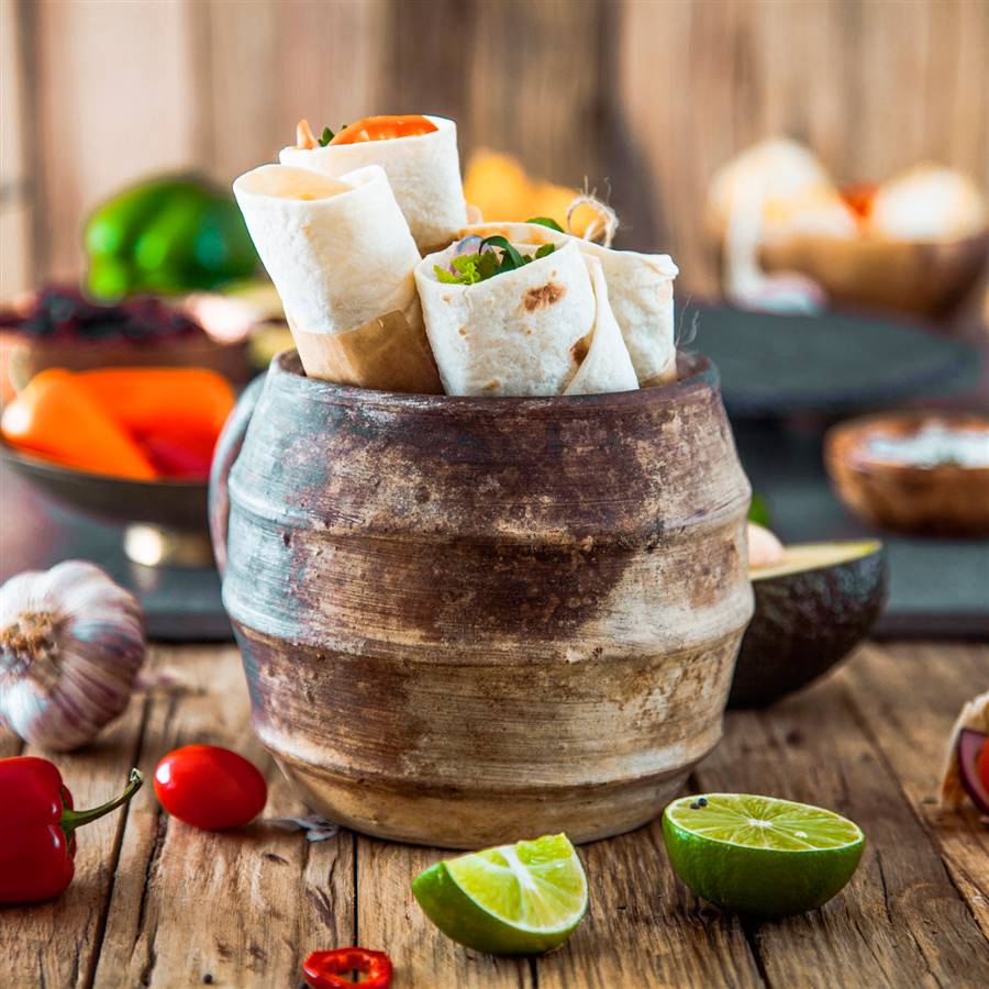 Receta fácil para niños: burritos vegetales