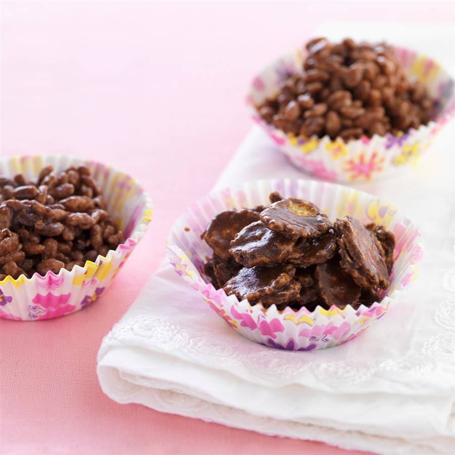 Receta fácil para niños: rocas de chocolate y copos de maíz