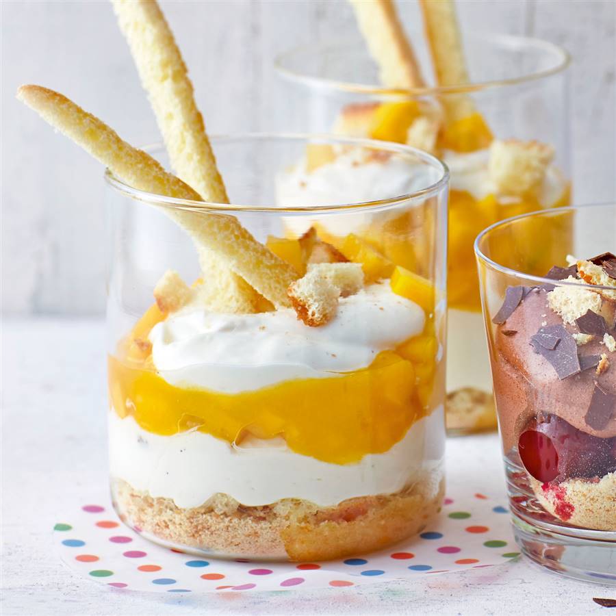 Postre saludable con fruta: Cheesecake vegano con mango