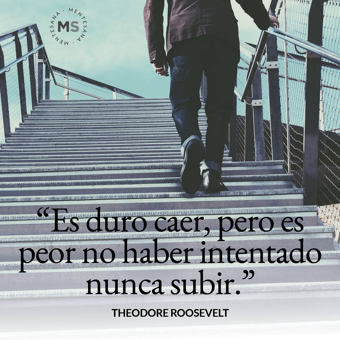 Es duro caer, pero es peor no haber intentado nunca subir. (Theodore Roosevelt) 