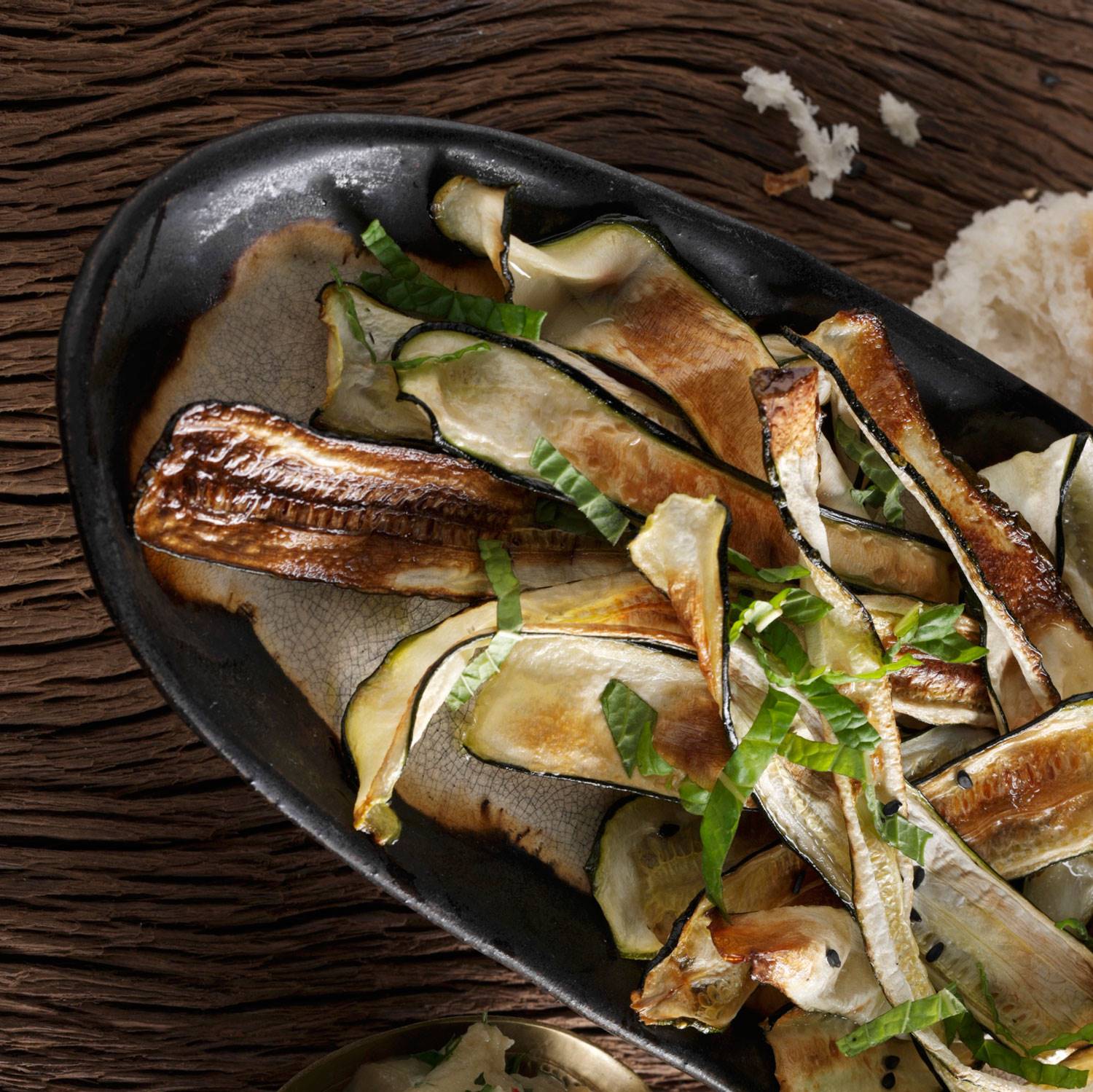 receta-bacon-vegano-calabacin. Bacon de calabacín