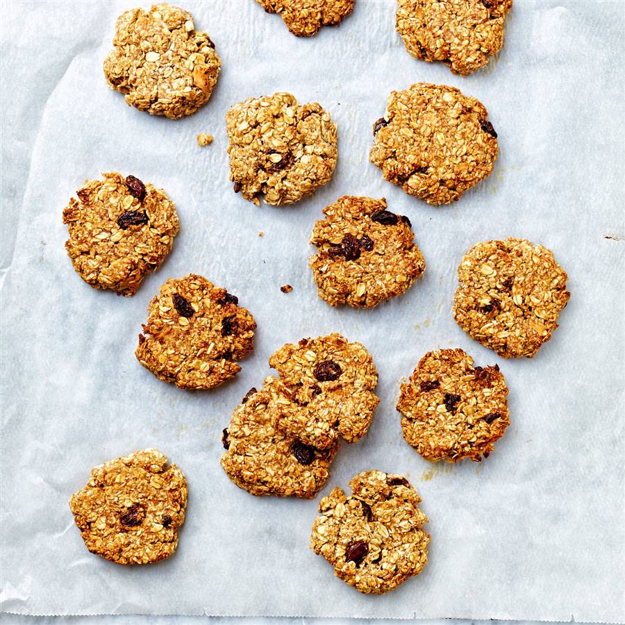 Postres sin azúcar: cookies de avena y pasas