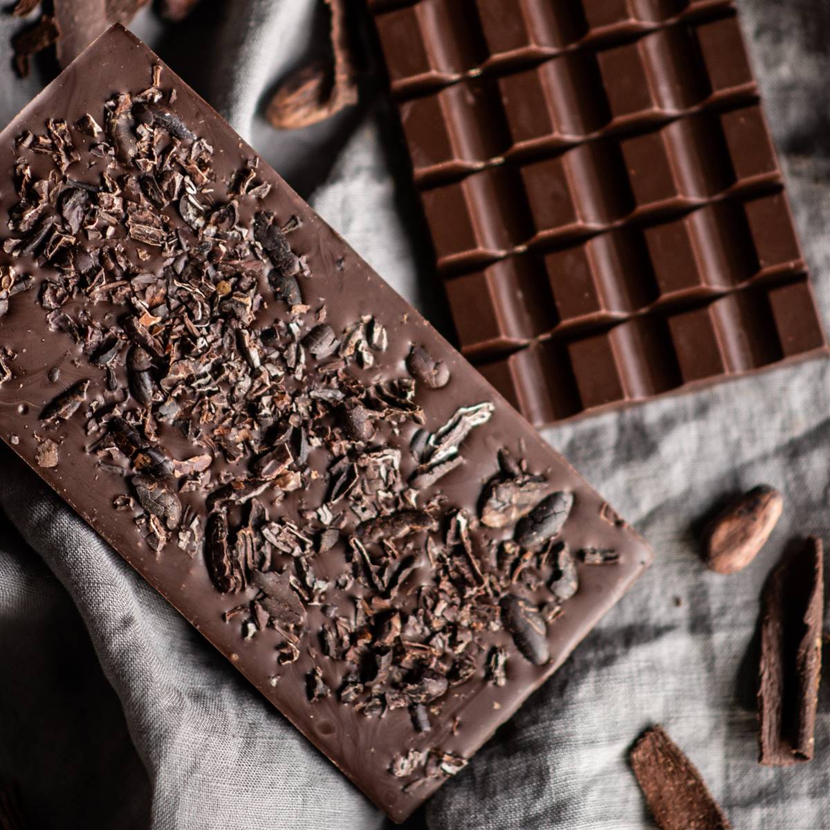 Tabletas de chocolate negro