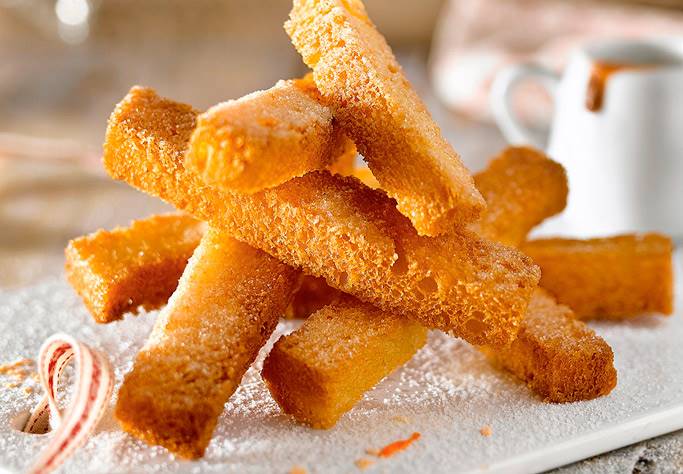 Picatostes a la naranja