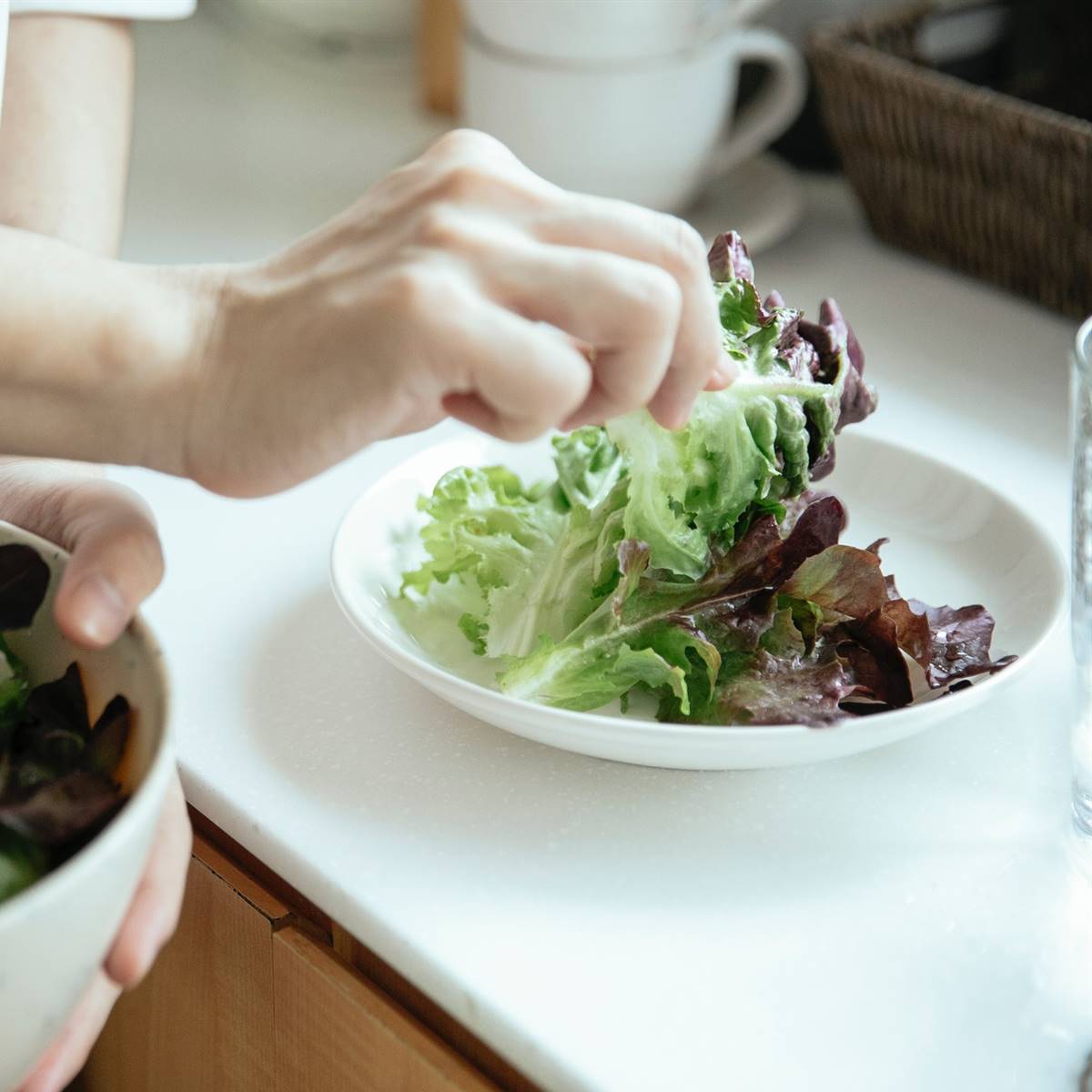 ensalada con lechuga