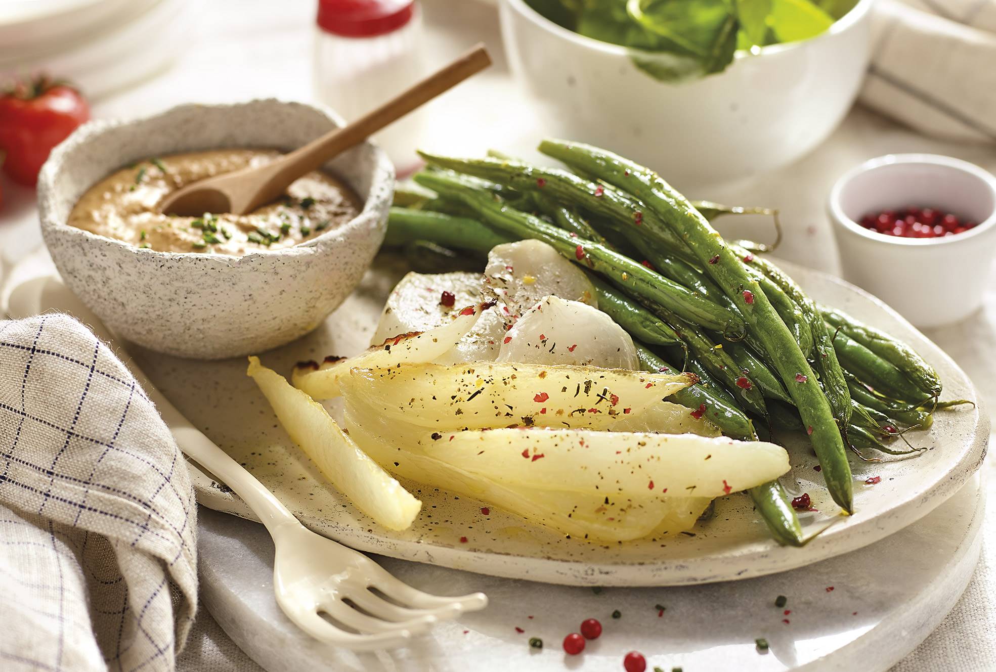 C-CARBOHIDRATOSverduras. Verduras asadas al horno con paté  cremoso de setas y piñones