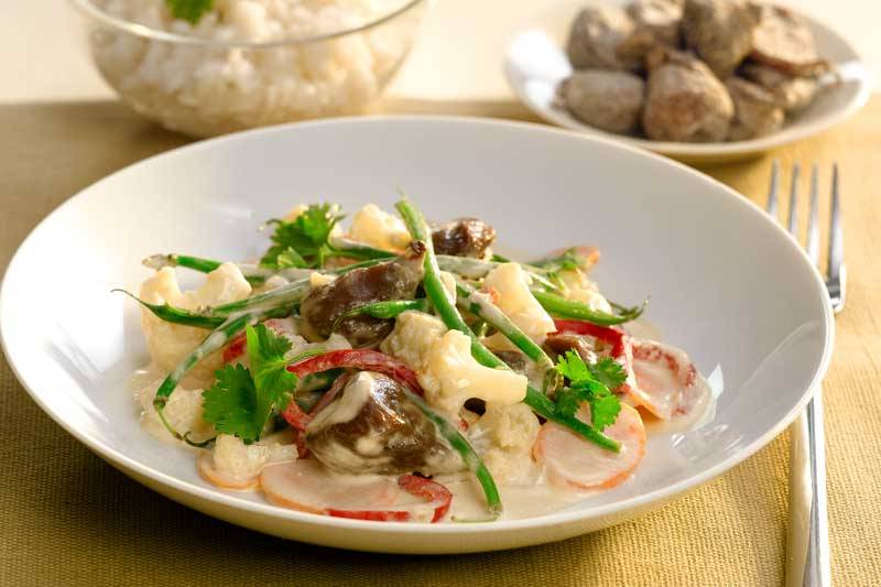 Wok de verduras con higos secos