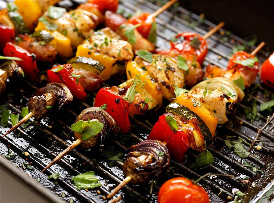 brocheta de verduras